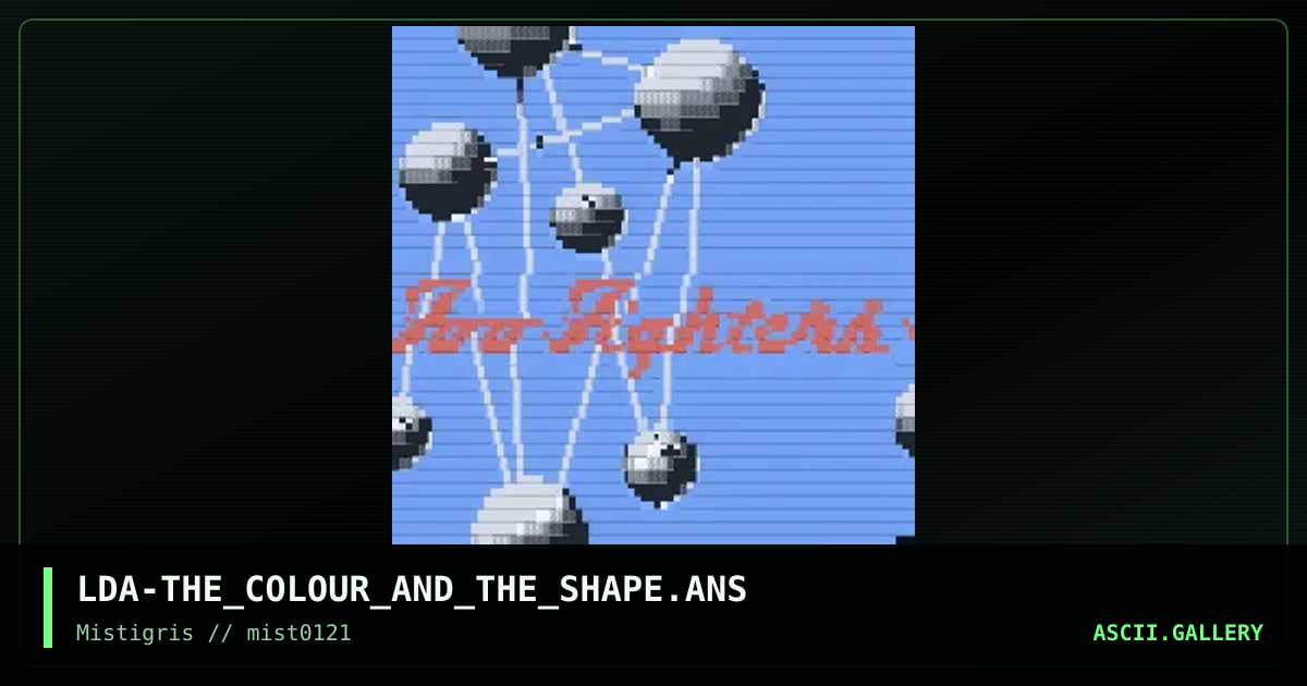 The Colour And The Shape, by lda, 2021