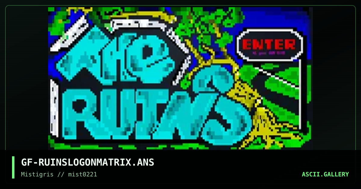 The Ruins, by godfather, 2021