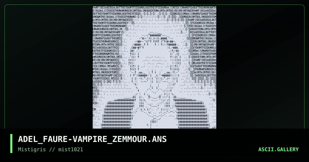 Vampire Zemmour, by adel faure, 2021