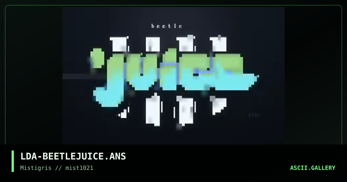 "Beetlejuice" logo, by lda, 2021