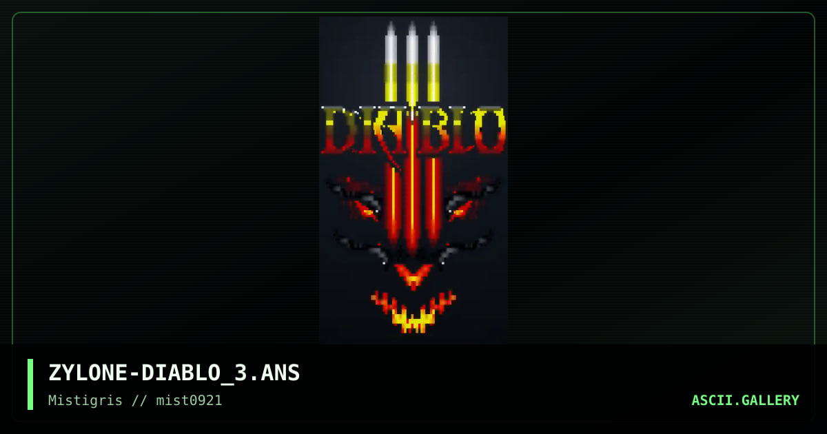 Diablo 3, by zylone, 2021