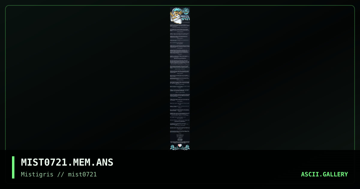 MIST0721 memberlist, by mistigris, 2021