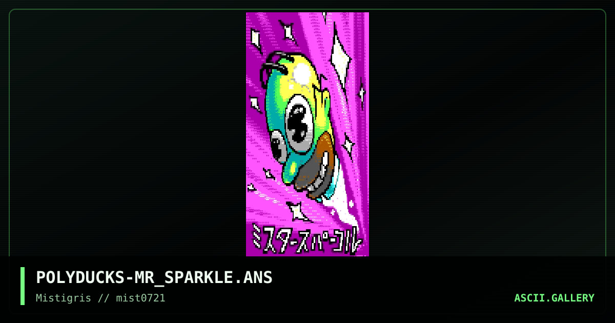Mister Sparkle, by polyducks, 2021