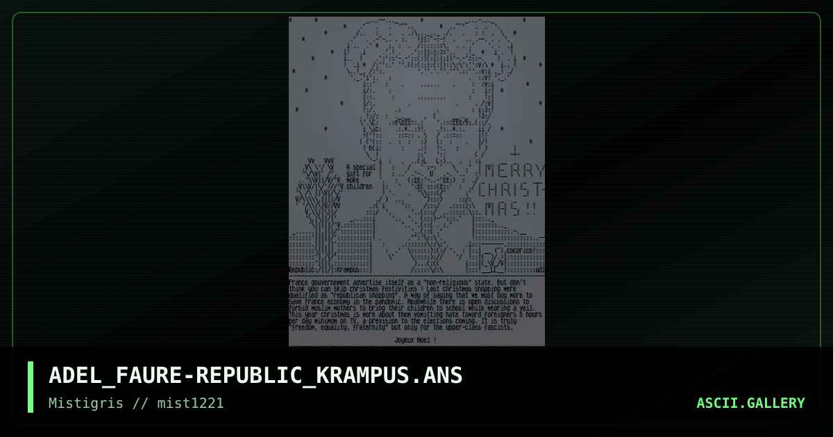 Republican Krampus, by adel faure, 2021