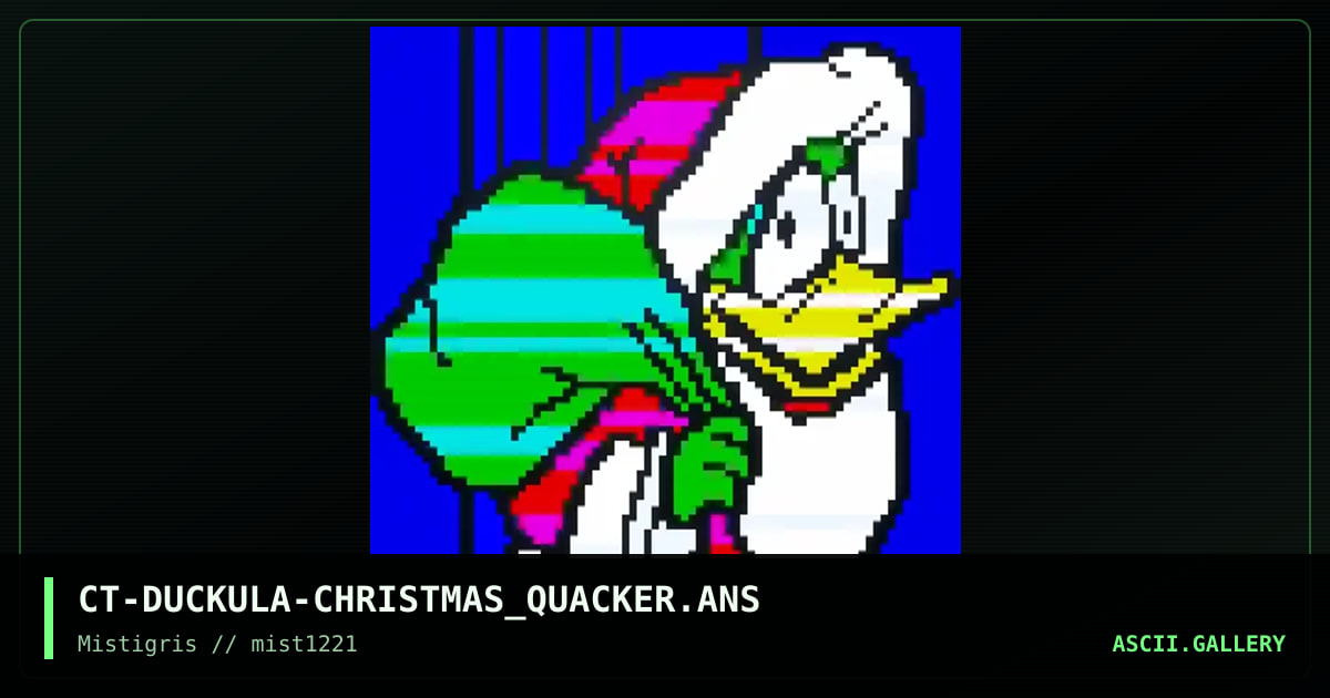 Christmas Quacker, by cthulu, 2021