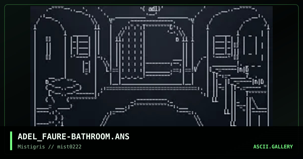 bathroom, by adel faure, 2022