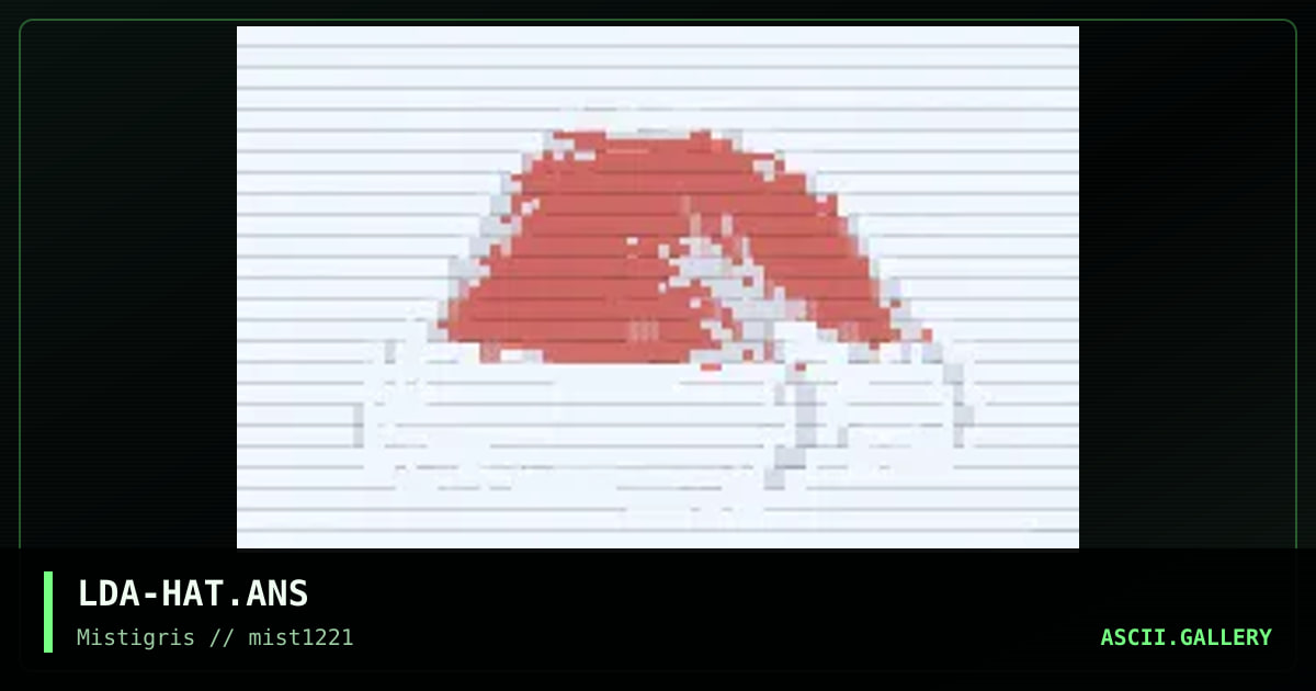 Hat, by lda, 2021