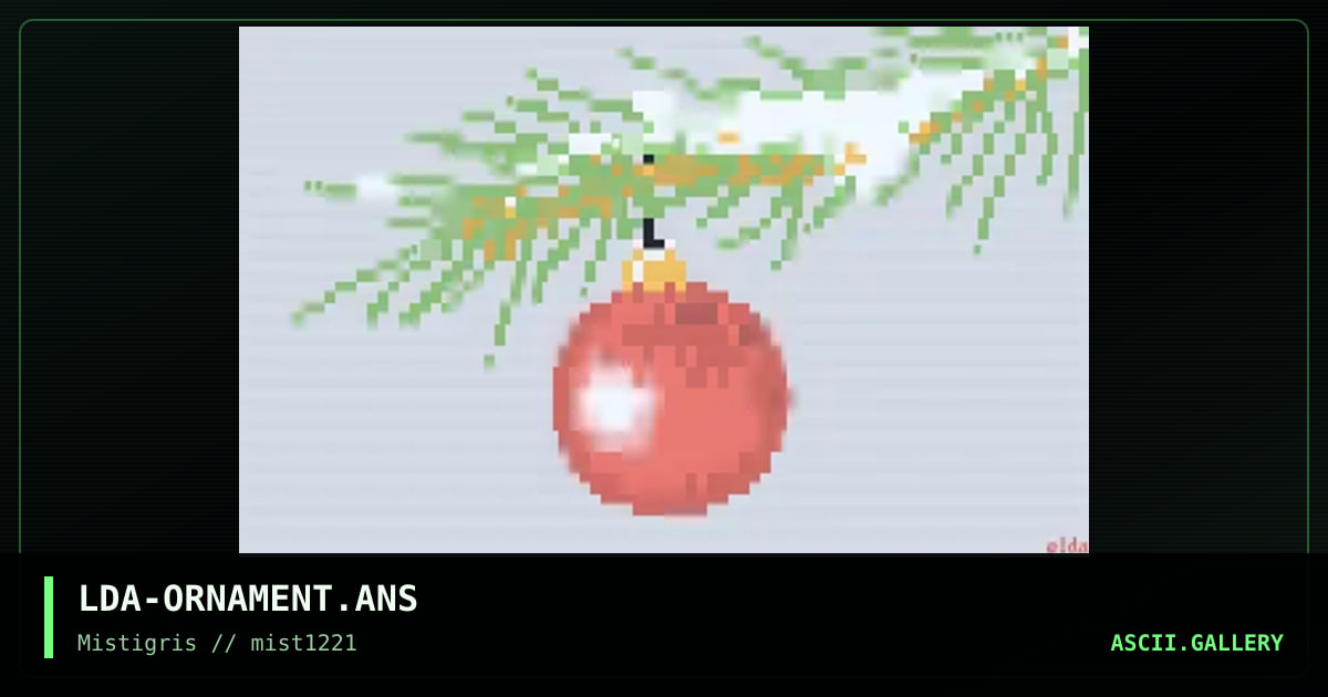 Ornament, by lda, 2021