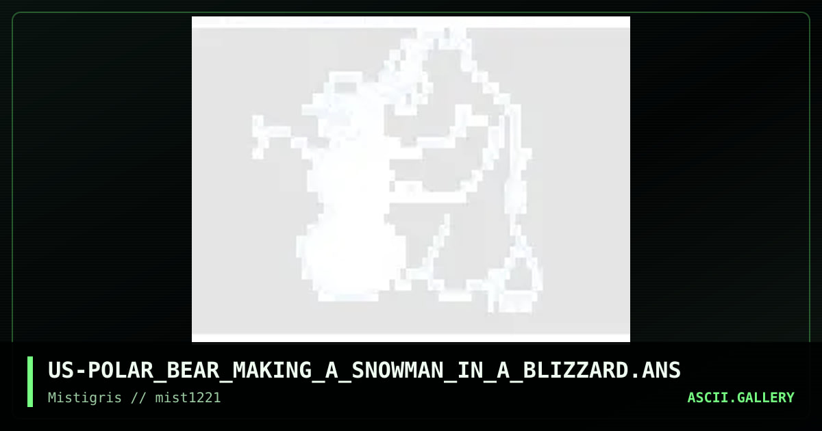 polar bear making a snowman in a bl, by cthulu, tundra, 2021