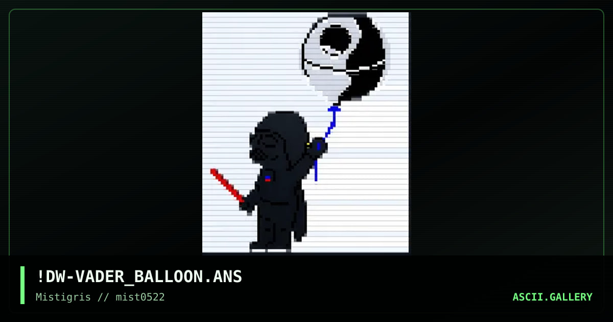 Sith With Balloon, by dw, 2022
