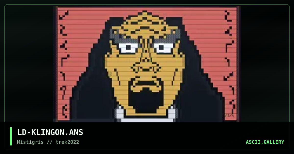 Klingon, by darkman almighty, 2022