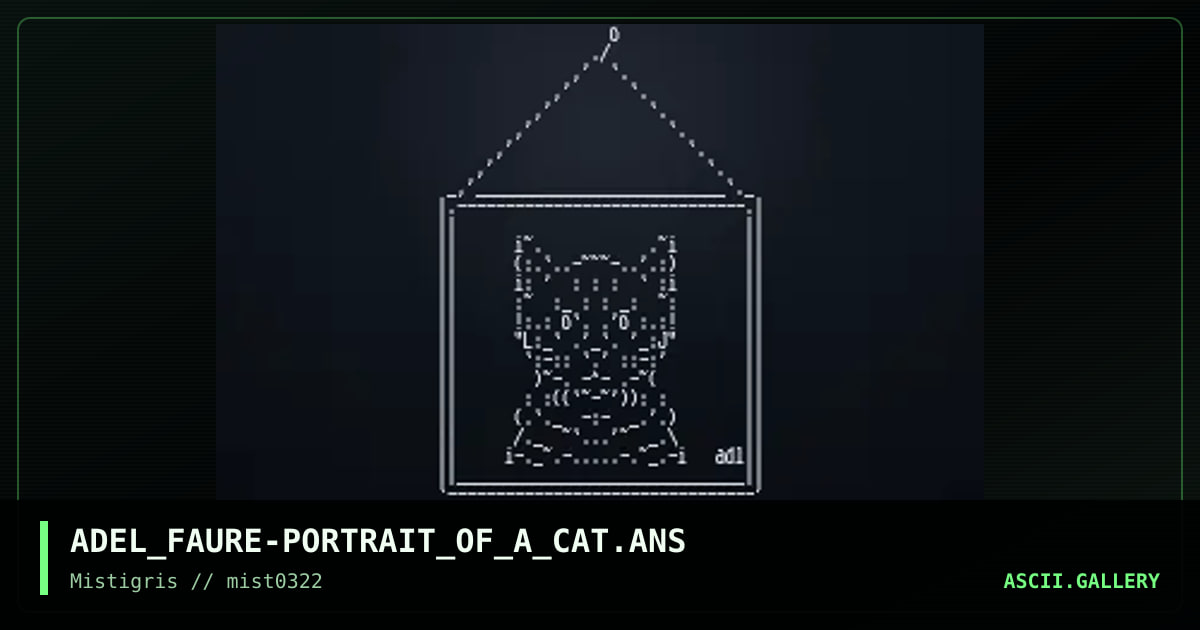 Portrait of a Cat, by adel faure, 2022