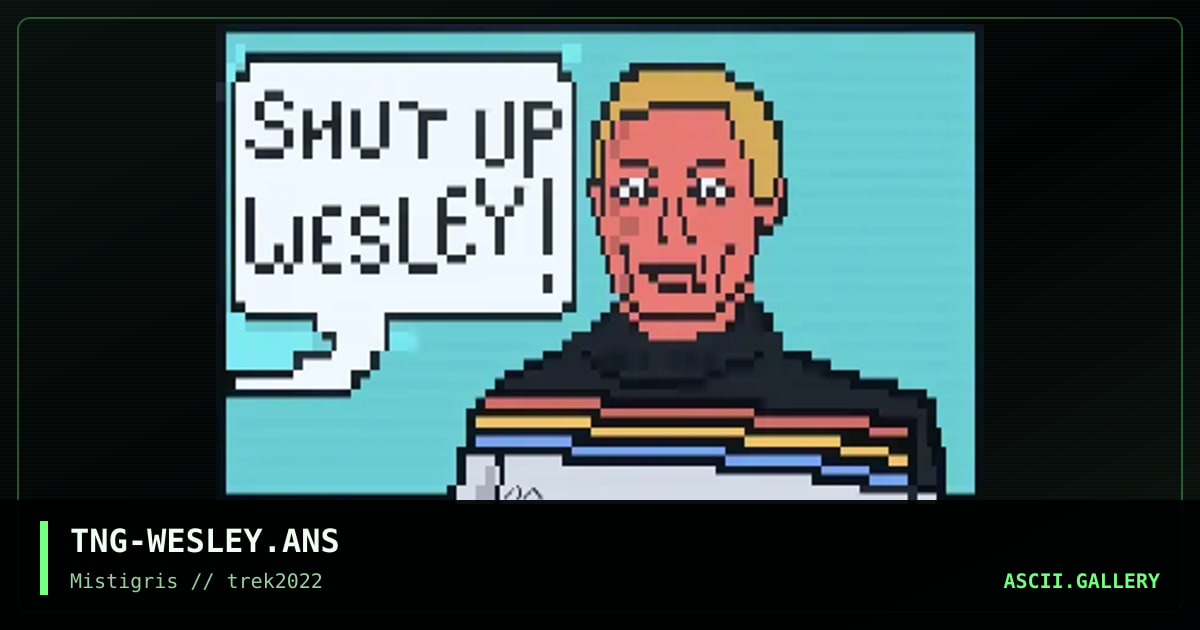 Wesley Crusher, by darkman almighty, 2022