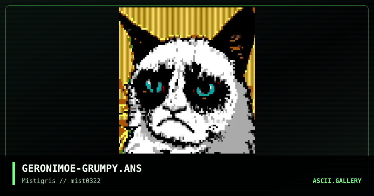 grumpy cat, by geronimoe, 2022