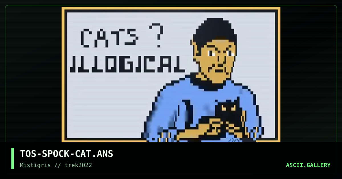 Spock & Cat, by darkman almighty, 2022