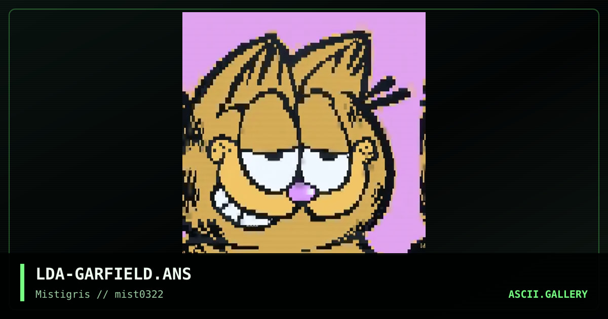 Garfield, by lda, 2022