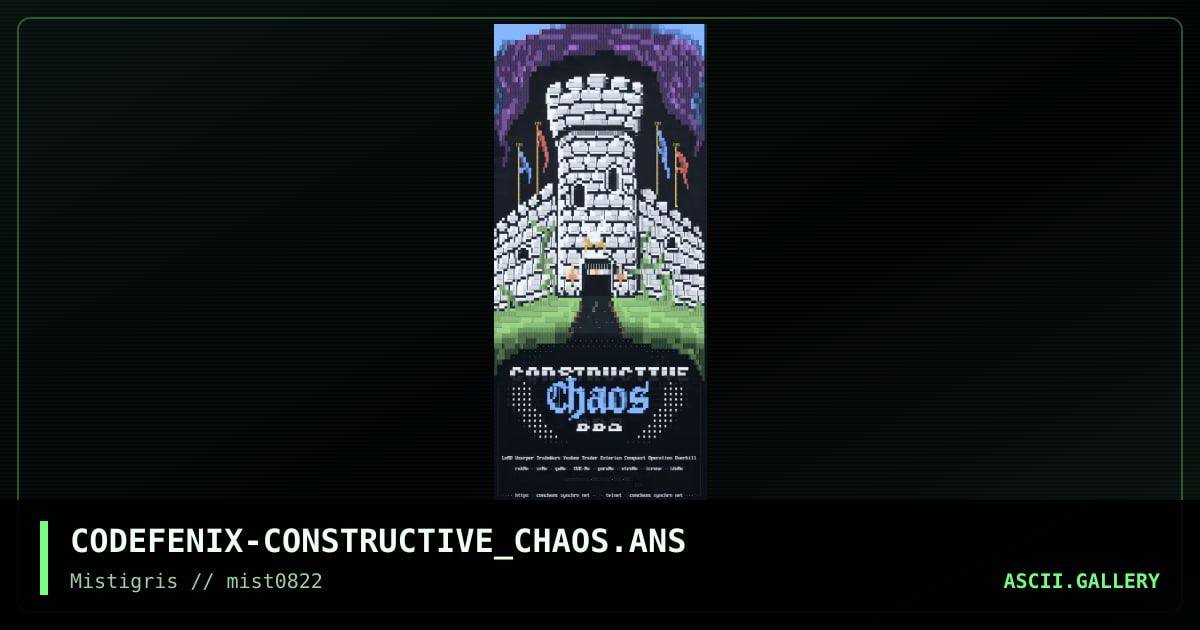Constructive Chaos BBS, by codefenix, 2022