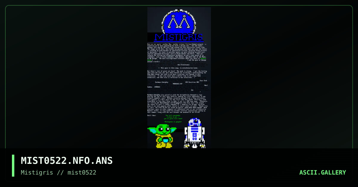 MIST0522 newsletter, by cthulu, darkman almighty, dw, 2022