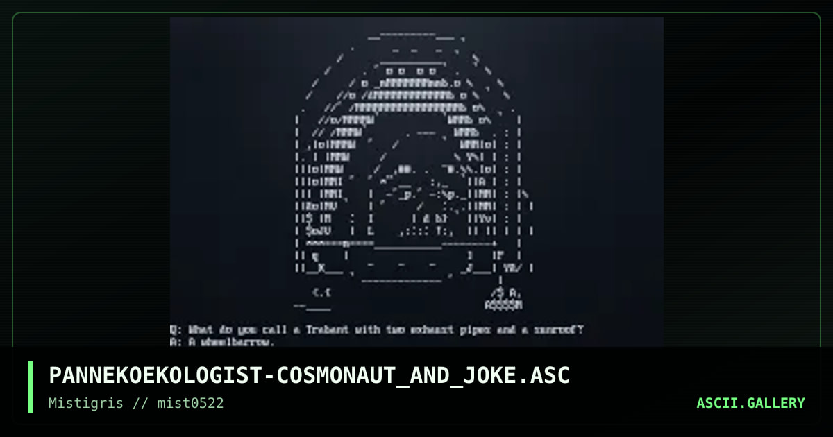 Cosmonaut And Joke, by pannekoekologist, 2022