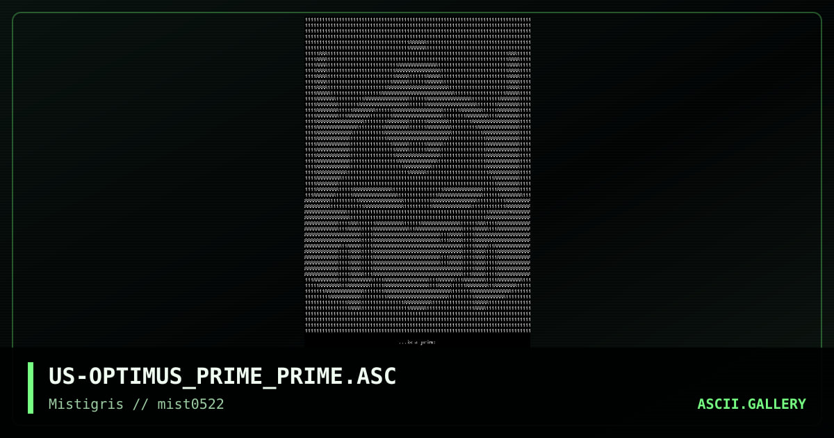 Optimus Prime Prime, by lda, ndh, 2022