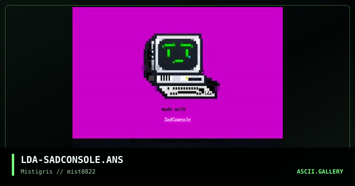 SadConsole Logo, by lda, 2022