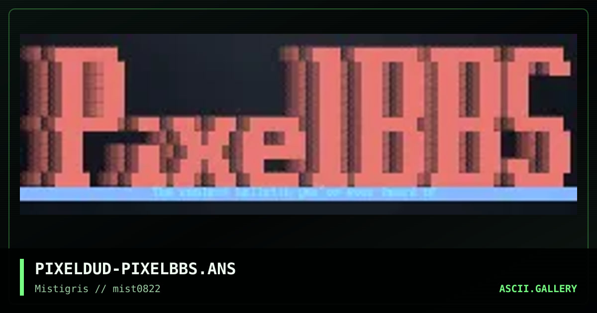 PixelBBS, by pixeldud, 2022
