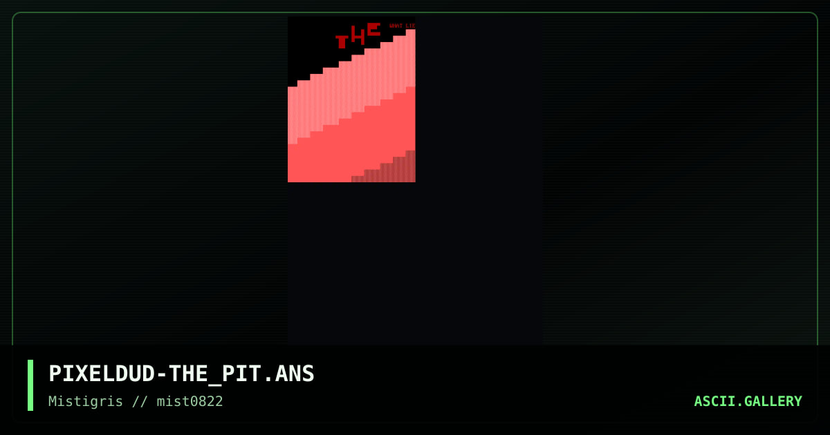 The Pit, by pixeldud, 2022