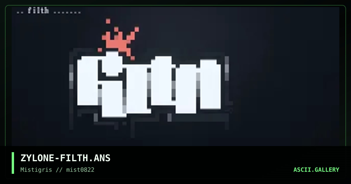 Filth, by zylone, 2022