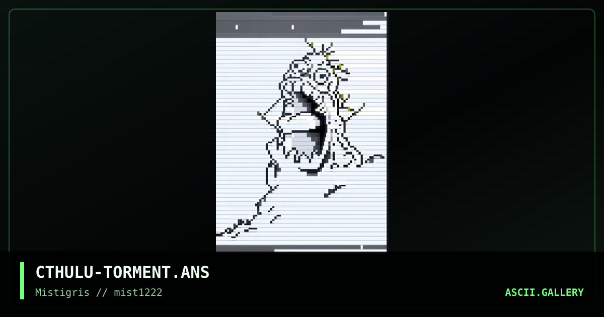 The Torment of Existence, by cthulu, 2022