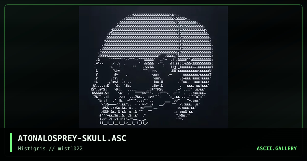 Skull, by atonal osprey, 2022