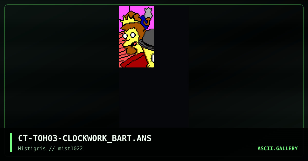 Clockwork Bart, by cthulu, 2022