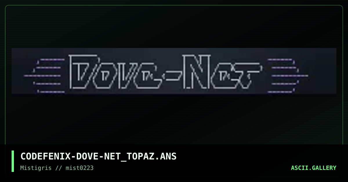 DOVE-Net Logo (Amiga style), by codefenix, 2023