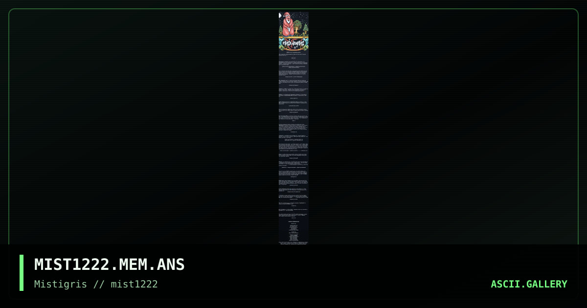 MIST1222 memberlist, by cthulu, coaxcable, 2022