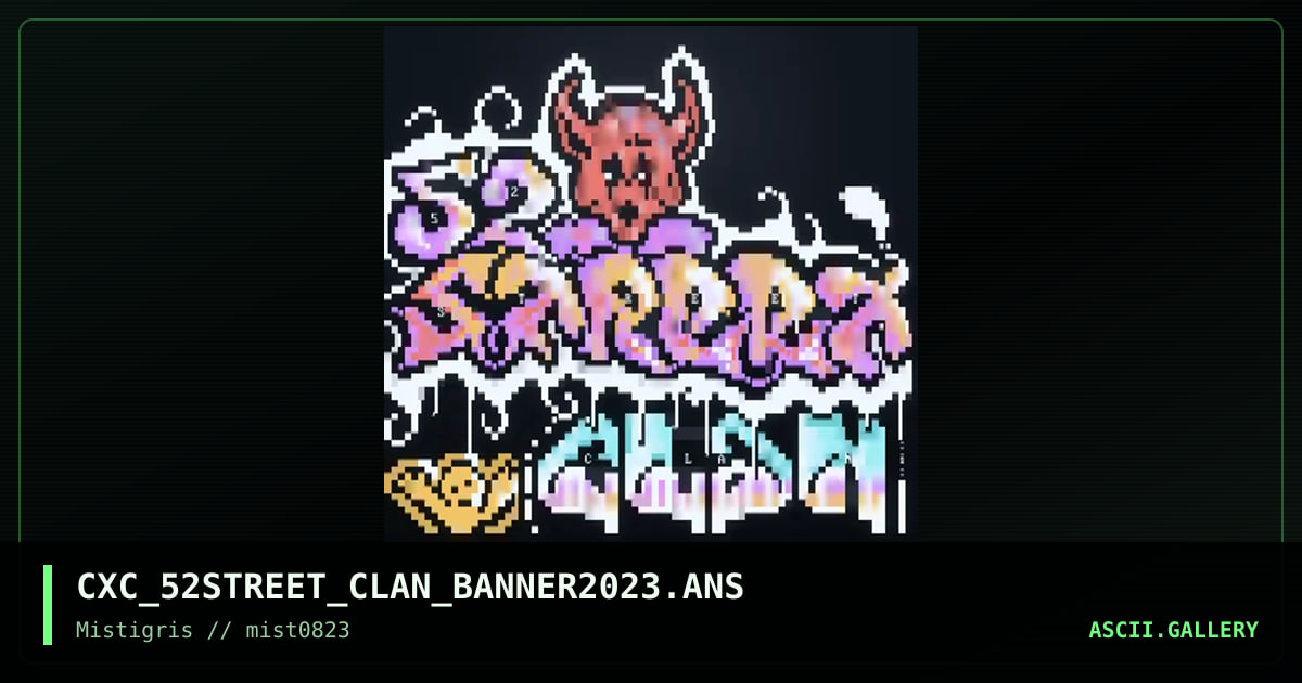 52 Street Clan banner, by coaxcable, 2023