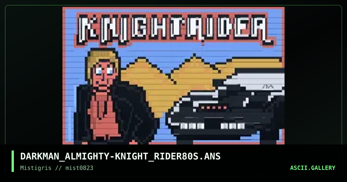 Knightrider, by darkman almighty, 2023