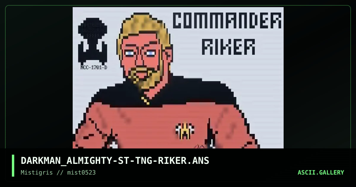 Commander Riker, by darkman almighty, 2023