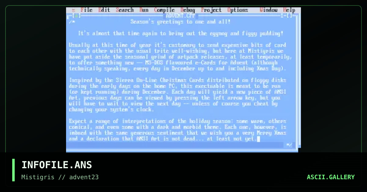 INFOFILE.ANS, by cthulu, ndh, 2023