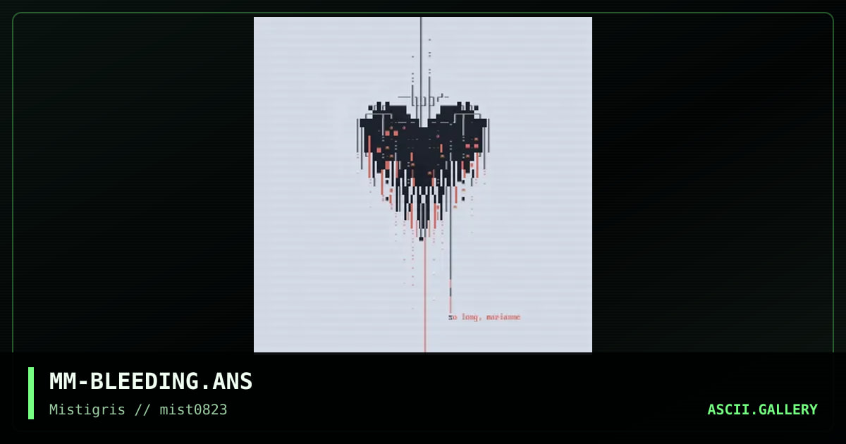 Bleeding Heart, by mavenmob, 2023