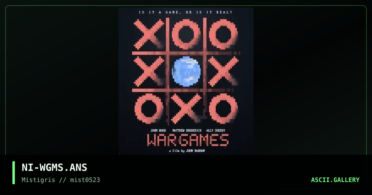 WarGames Poster, by nitron, 2023