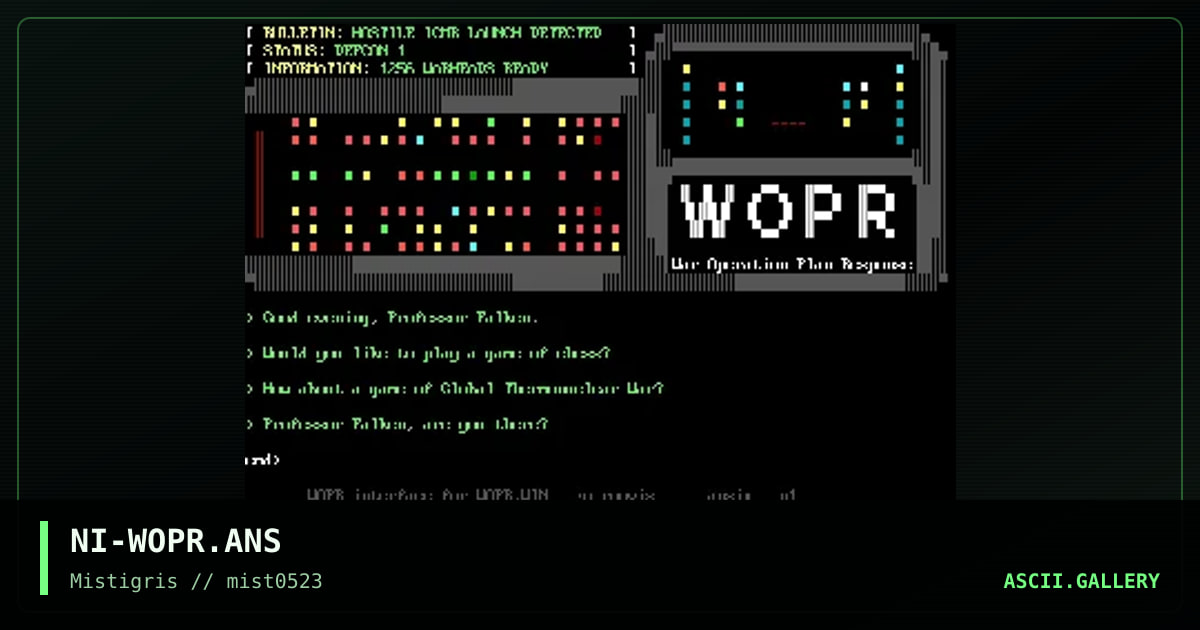 WOPR Banner, by nitron, 2023