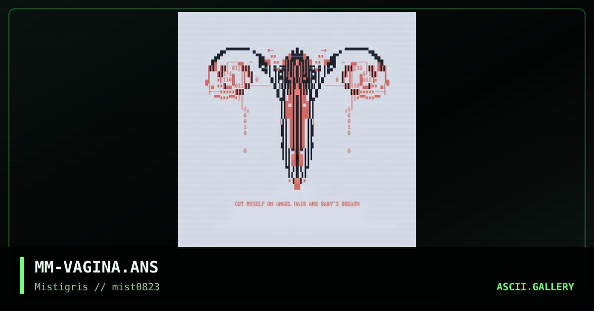 Vagina, by mavenmob, 2023