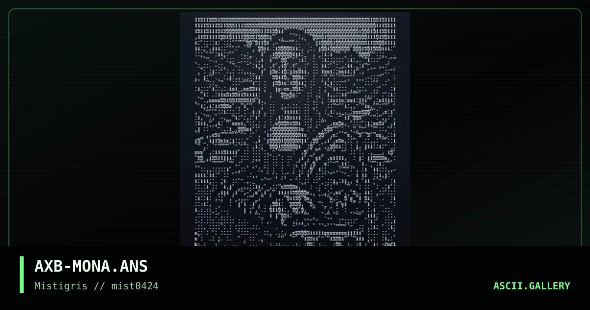 Mona Lisa, by axb, 2024