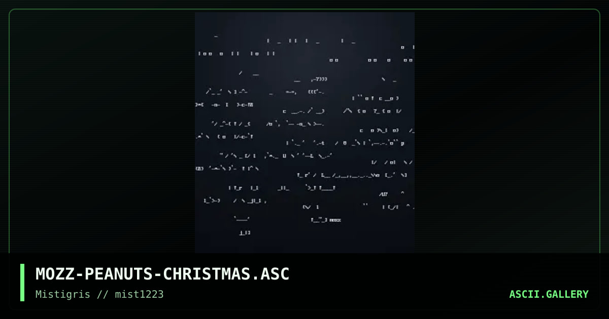 Peanuts Christmas, by mozz, 2023