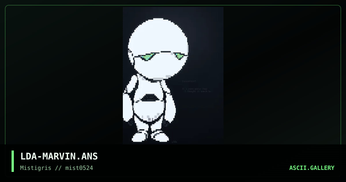 Marvin The Paranoid Android, by lda, 2024