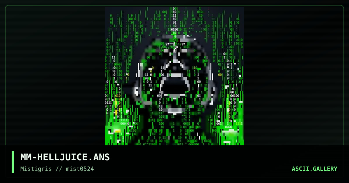 Refreshing Stream of Hell Juice, by mavenmob, 2024