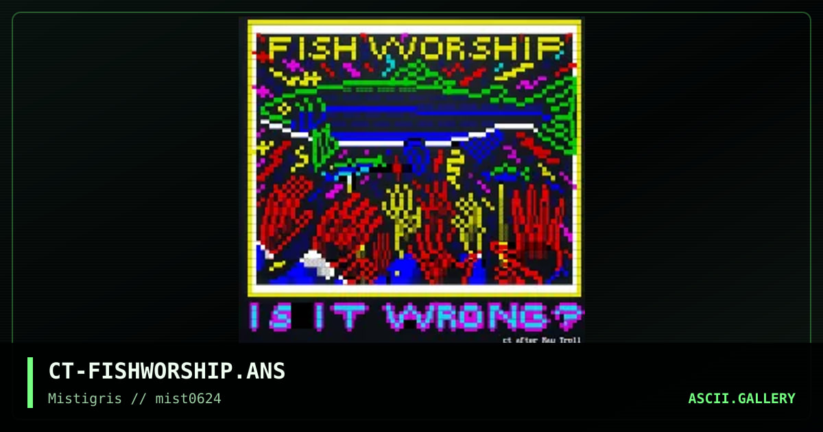 Fish Worship - Is It Wrong?, by cthulu, 2024