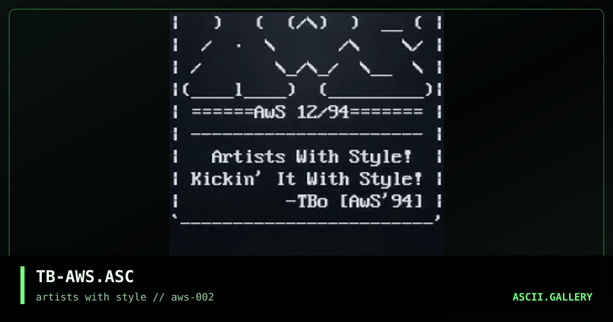 A·w·S Dizzy!, by the blunted one, 1994