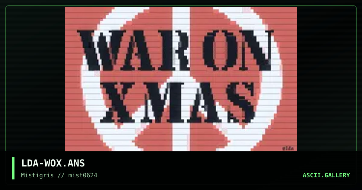 War on Christmas, by lda, 2024