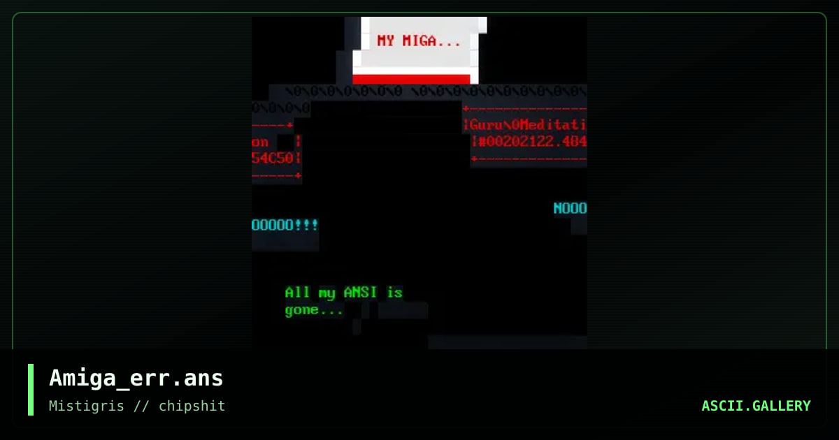 My Amiga went error, by ay38910, 2025
