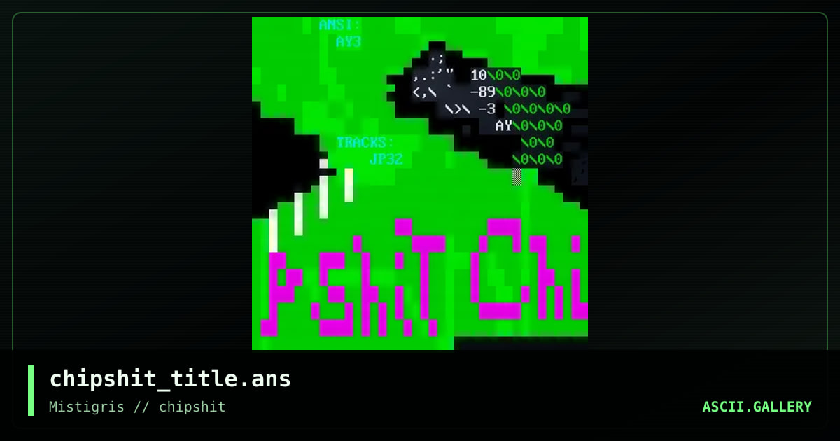 Chipshit titleart, by ay38910, 2025